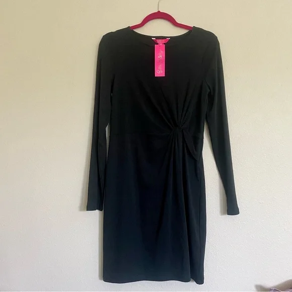 Lilly Pulitzer Lynn Twist Long Sleeve Black Dress - Picture 5 of 10